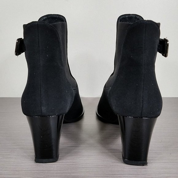 Stuart Weitzman Bucket Mid Bootie, Black Gore Tex, Womens Size 9 M - Picture 5 of 11